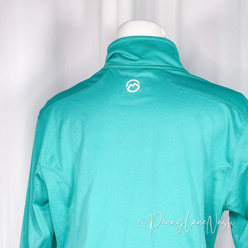 Magellan Outdoors Fish Gear MagCool 1/2 Zip Shirt Top Blue - Picture 10 of 10